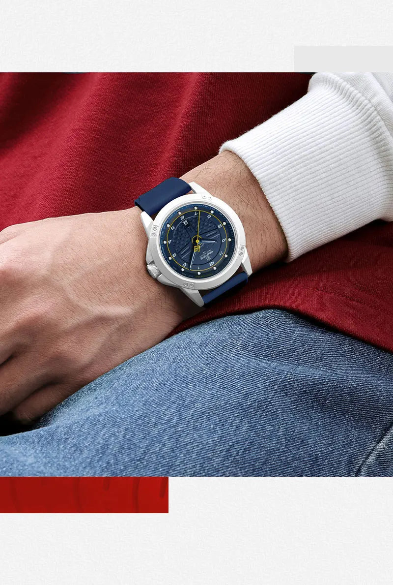 Reloj de pulsera informal de cuarzo, relojes impermeables a la moda para hombre, correa deportiva de silicona, reloj luminoso para hombre