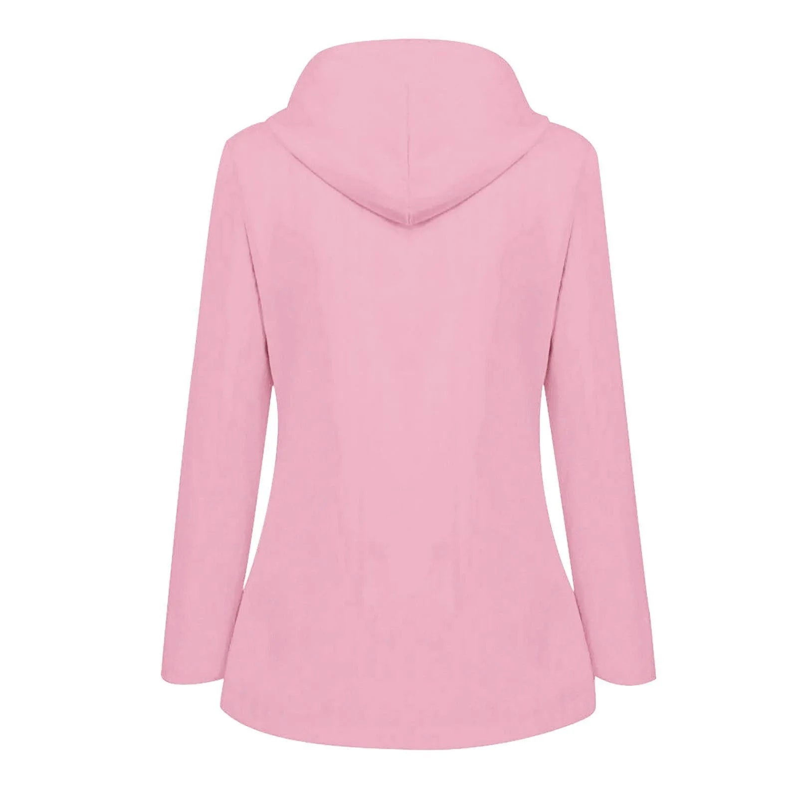 Chaqueta impermeable para mujer, gabardinas largas con capucha, cortavientos forrado, chaqueta de viaje, chaqueta de lluvia a rayas sólidas para exteriores