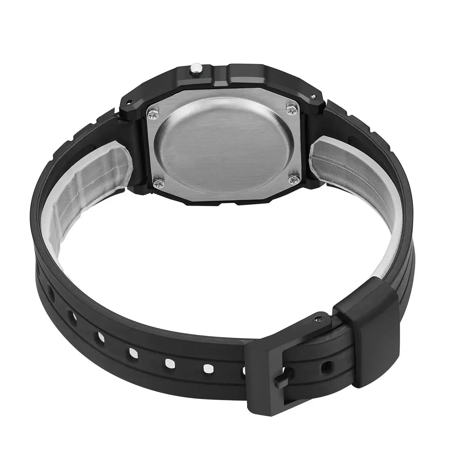 Reloj simple y llamativo para hombre, con esfera cuadrada pequeña, banda de silicona, reloj informal de moda para hombre