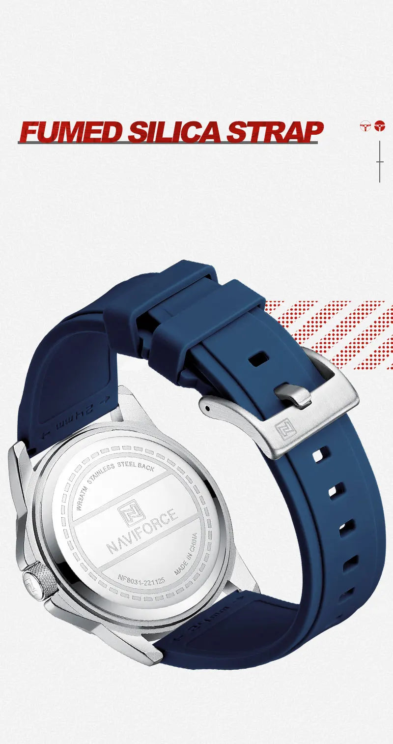 Reloj de pulsera informal de cuarzo, relojes impermeables a la moda para hombre, correa deportiva de silicona, reloj luminoso para hombre