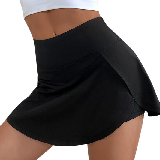 Culotte Deportivo de cintura alta para mujer, Yoga, Fitness, tenis, forro anti-ligero, falda de secado rápido para correr, adecuada Todo tipo de deporte