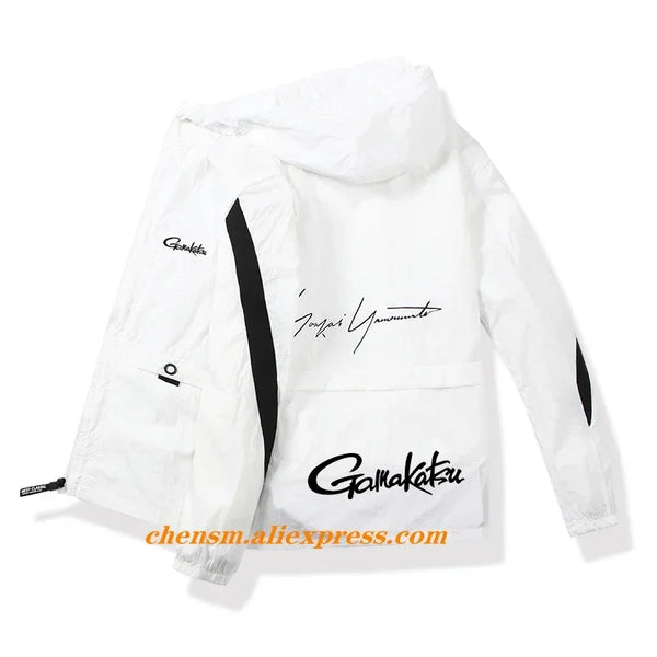 Chaqueta de pesca Gamakatsu, ropa de pesca con capucha, deportes al aire libre, ropa transpirable para correr