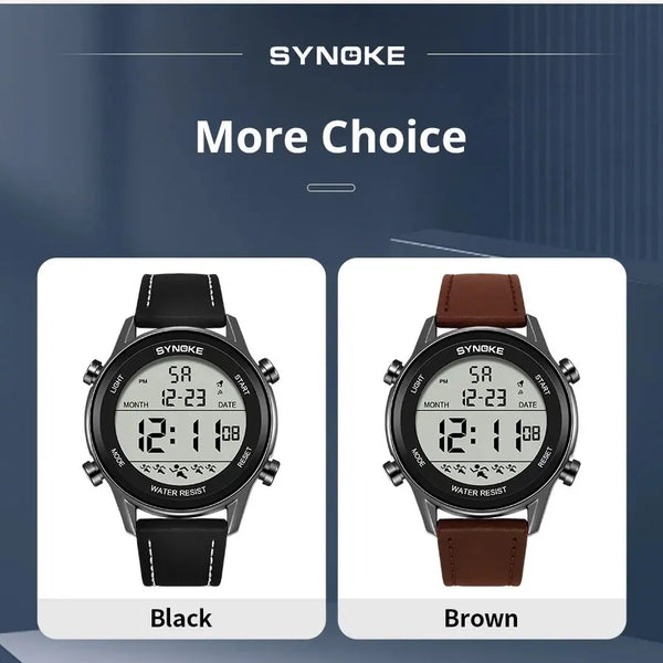 Reloj deportivo multifuncional para hombre, pantalla grande resistente al agua, luminoso, LED, Digital, correa de moda