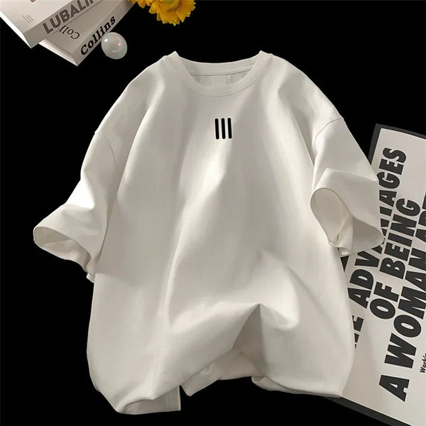 Camisetas de gran tamaño para hombre, Camiseta de algodón para hombre, camisetas con estampado de moda para hombre
