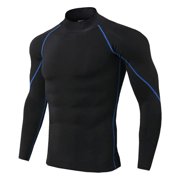 Camiseta deportiva para hombre, camiseta de secado rápido para culturismo y correr, camiseta de compresión de manga larga para gimnasio, camiseta ajustada para Fitness para hombre Rashgard