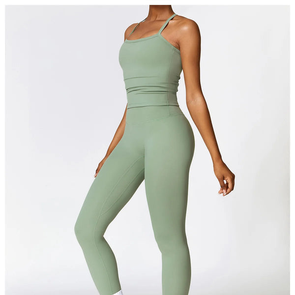 Conjunto deportivo de 2 piezas para mujer, muévete con comodidad y seguridad al momento de hacer ejercicio