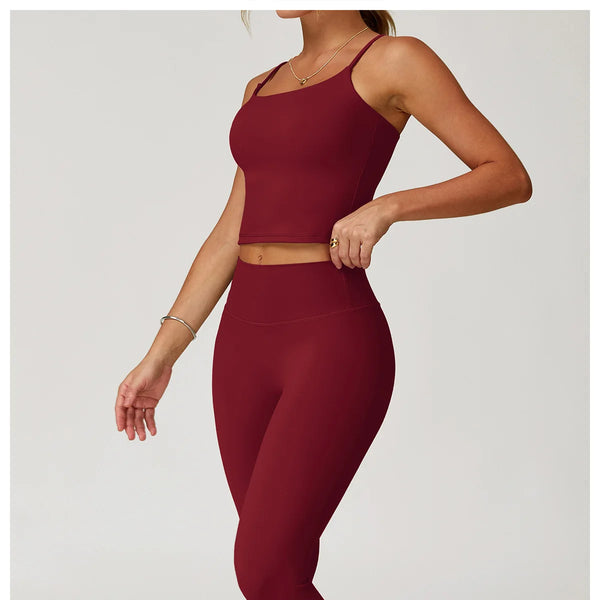 Conjunto deportivo de 2 piezas para mujer, atractivo y cómodo