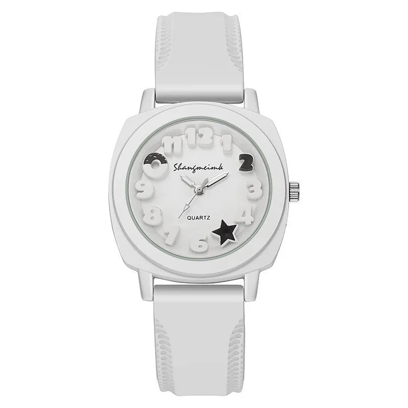 Reloj lindo de cuarzo para niños Relojes de pulsera con correa de silicona de moda de alta calidad