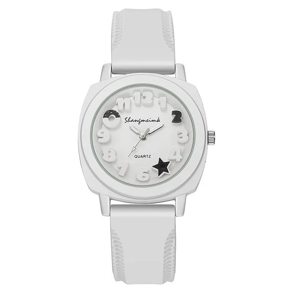 Reloj lindo de cuarzo para niños Relojes de pulsera con correa de silicona de moda de alta calidad