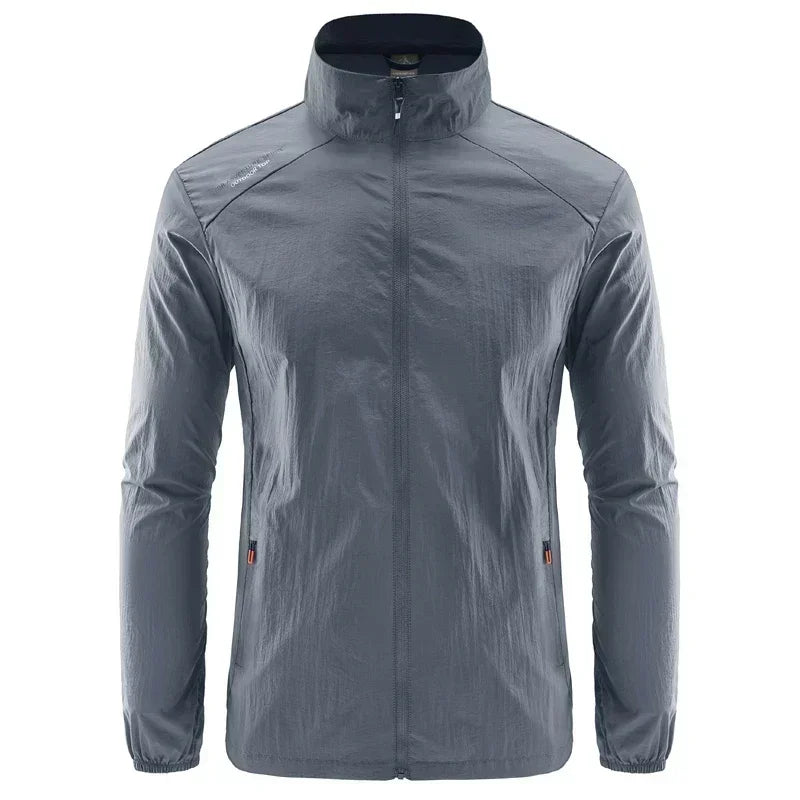 Chaqueta de senderismo de secado rápido para hombre, abrigos impermeables con protección solar UV, para deportes al aire libre, pesca, Camping, correr, verano
