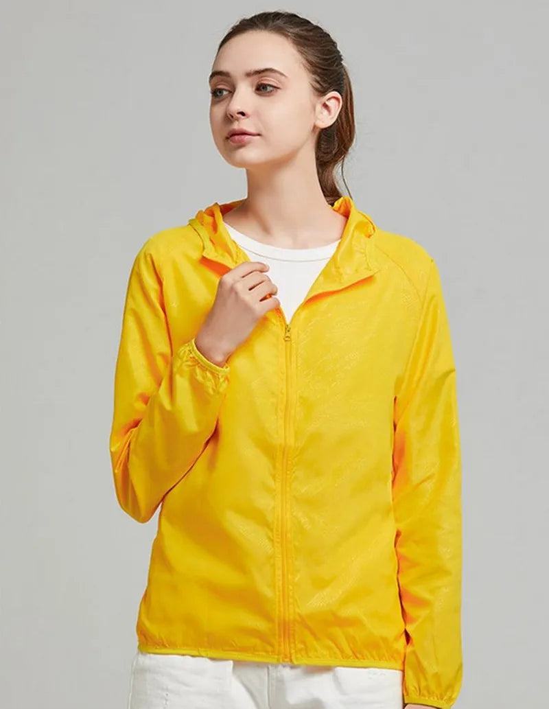 Ropa de protección solar impermeable para acampar, chaqueta fina ligera y transpirable para bicicleta, abrigo deportivo de secado rápido para hombres y mujeres, cortavientos