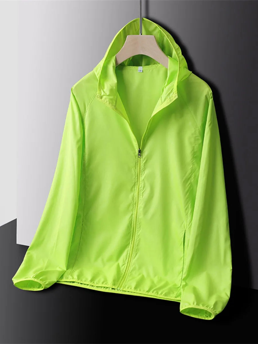 Ropa de protección solar impermeable para acampar, chaqueta fina ligera y transpirable para bicicleta, abrigo deportivo de secado rápido para hombres y mujeres, cortavientos