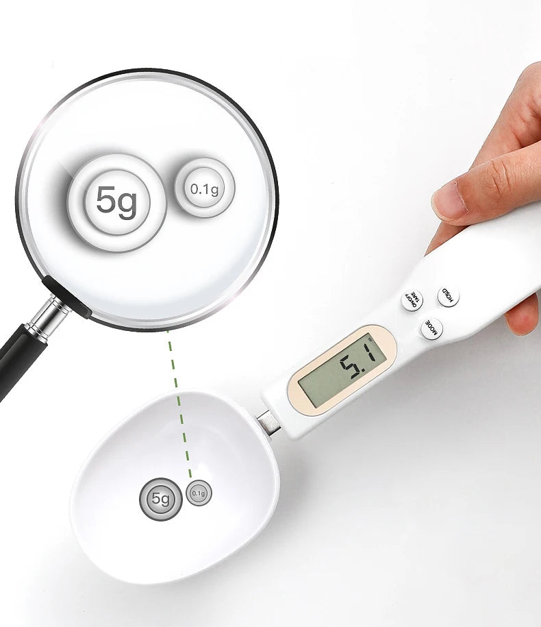 Báscula electrónica de cocina, 500g, 0,1g, LCD, medición Digital de alimentos, harina, cuchara Digital, Mini herramienta de cocina para báscula de café con leche
