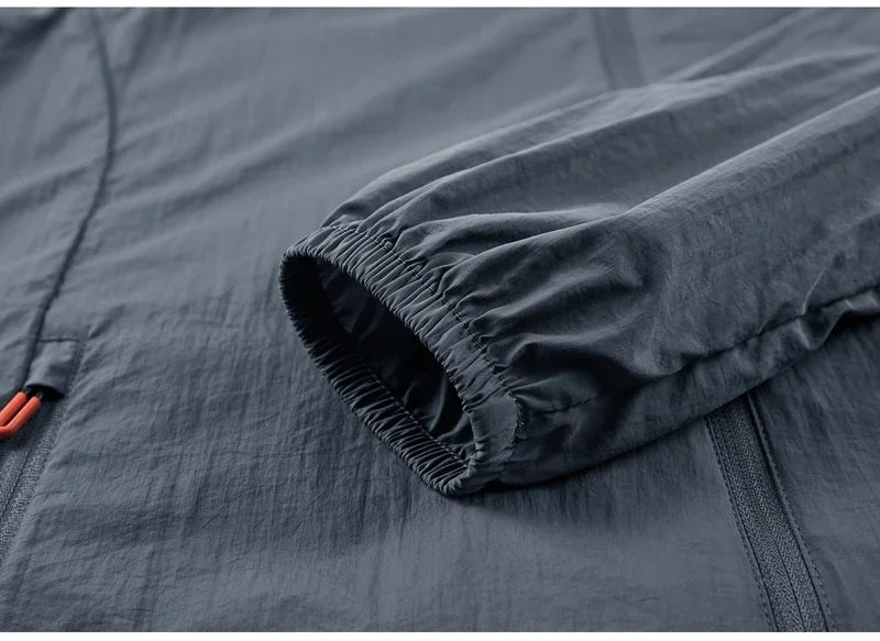 Chaqueta de senderismo de secado rápido para hombre, abrigos impermeables con protección solar UV, para deportes al aire libre, pesca, Camping, correr, verano