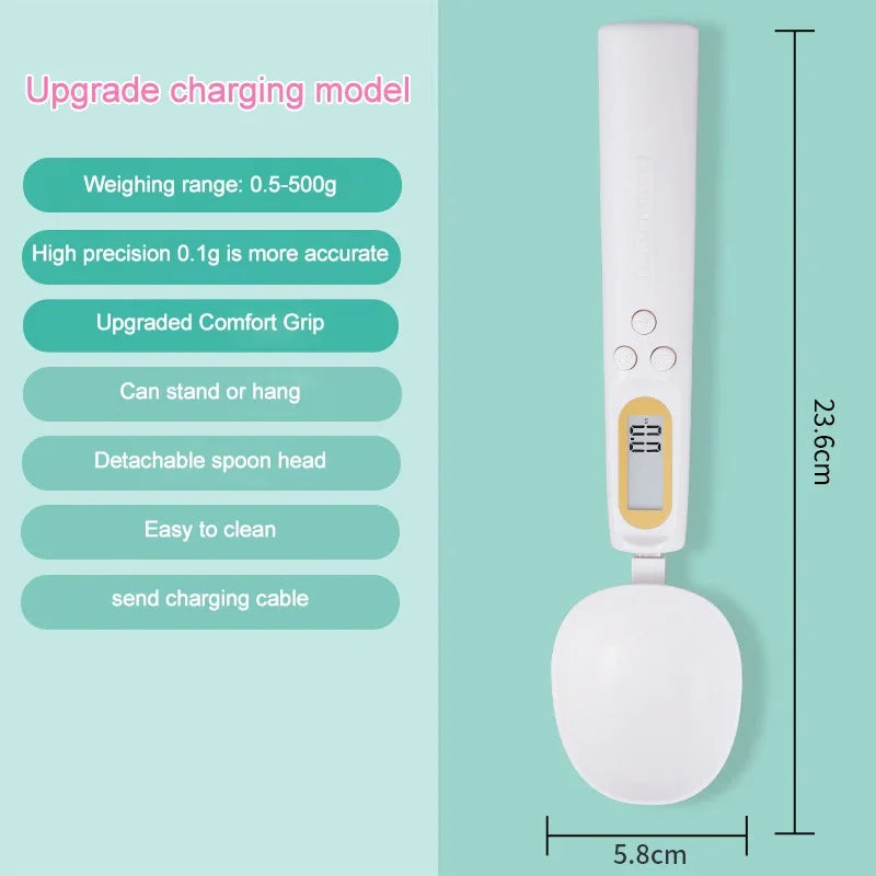 Nueva cuchara de pesaje ajustable con medición Digital LCD, báscula para café en polvo, báscula para hornear, cuchara medidora electrónica, herramientas de cocina
