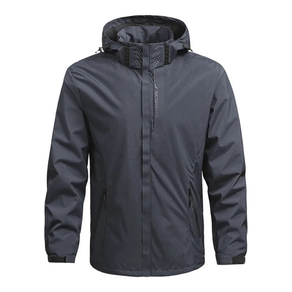 Chaqueta impermeable para hombre, impermeable exterior ligero con capucha para exteriores, chaqueta a prueba de viento para senderismo, chaquetas para escalar al aire libre