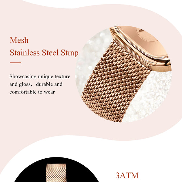 POEDAGAR, Reloj elegante de lujo a la moda para mujer, Reloj resistente al agua para mujer, relojes de cuarzo de acero inoxidable de malla para mujer, Reloj femenino