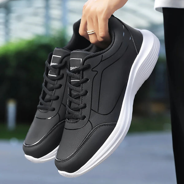 Zapatos para hombre, zapatillas cálidas de invierno para hombre, zapatos antideslizantes transpirables, zapatos informales suaves con cordones, ligeros