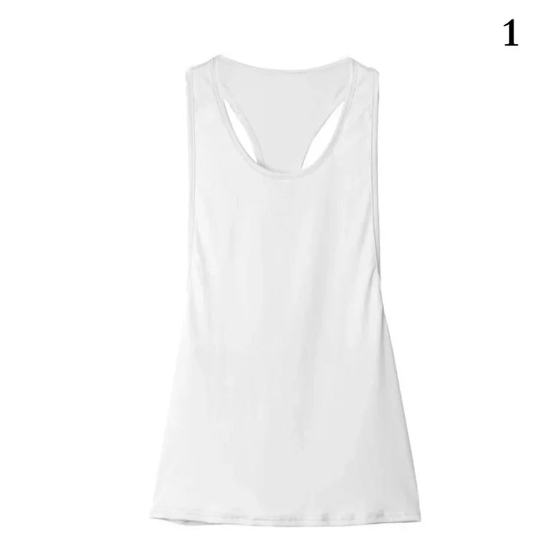 Camiseta deportiva nueva para mujer, camiseta sin mangas deportiva para Fitness, parte trasera en forma de T, camiseta sin mangas ajustada de secado rápido para hacer deporte