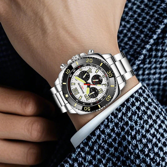 Nuevo reloj impermeable para hombres moda militar deportes cuarzo hombres reloj Casual fecha de negocios cronógrafo