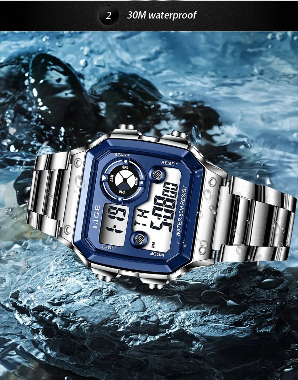 Nuevo reloj de marca de lujo para hombre, reloj digital de alta calidad para toda ocasión
