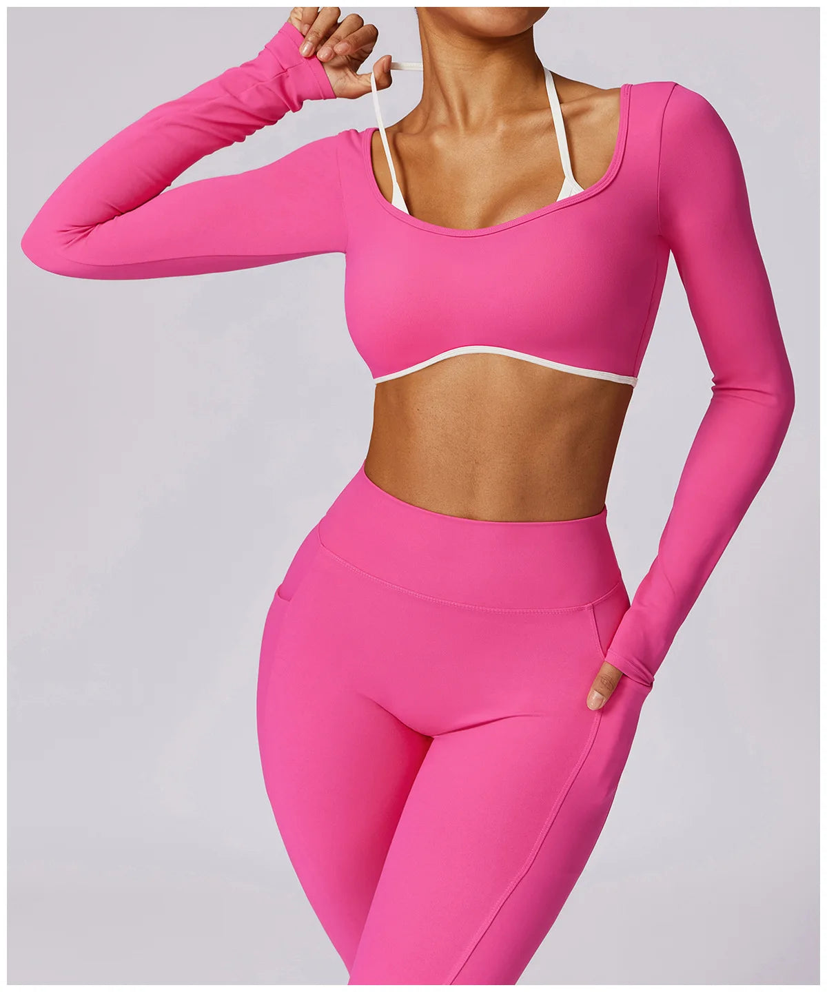 Conjunto deportivo para mujer, conjunto de 2 unidades ajustables y cómodos.