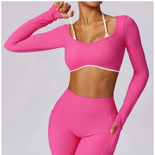 Conjunto deportivo para mujer, conjunto de 2 unidades ajustables y cómodos.