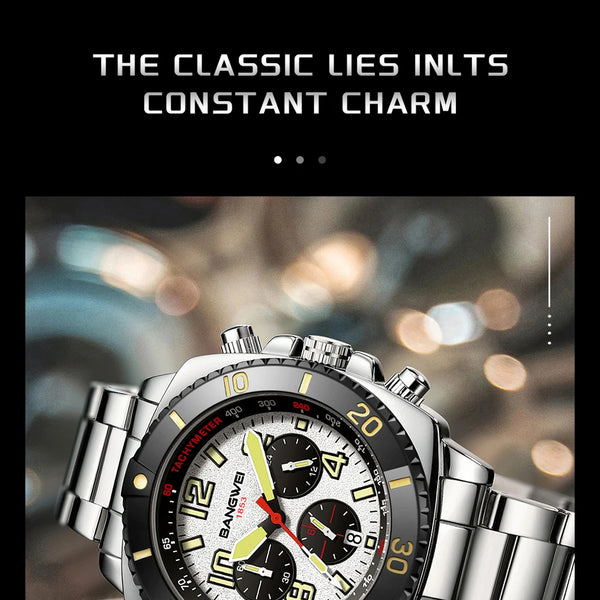 Nuevo reloj impermeable para hombres moda militar deportes cuarzo hombres reloj Casual fecha de negocios cronógrafo