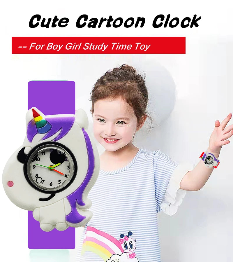 Reloj de unicornio juguetes para niños, relojes de cuarzo para niños, reloj para niños, reloj para bebé, regalo de Navidad