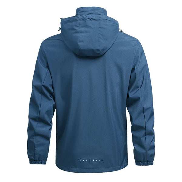 Chaqueta impermeable para hombre, impermeable exterior ligero con capucha para exteriores, chaqueta a prueba de viento para senderismo, chaquetas para escalar al aire libre