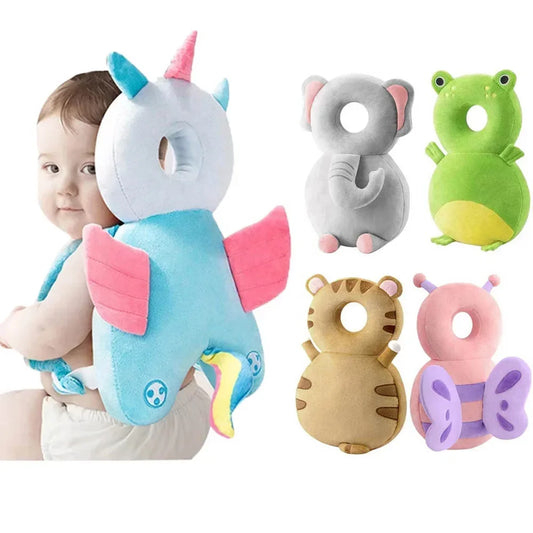 Almohadilla de protección contra caídas para cabeza de bebé, almohadas de seguridad suaves de dibujos animados, mochila, reposacabezas para recién nacido, almohadas de seguridad, mochila para niños pequeños