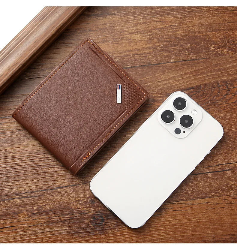 Billetera plegable con inserciones para hombre, monederos delgados con imagen, tarjeteros de identificación, bolsas con capacidad de protección Vintage
