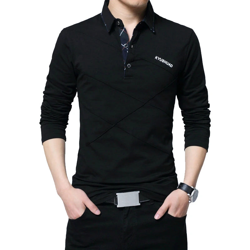 camisa de marca TFETTERS, Camiseta larga para hombre, camiseta de diseñador a rayas vuelto, Camiseta holgada informal ajustada de algodón para hombre de talla grande
