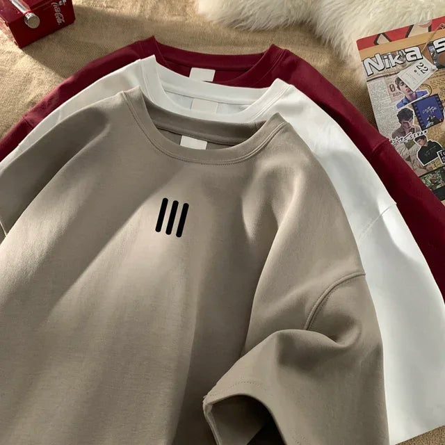 Camisetas de gran tamaño para hombre, Camiseta de algodón para hombre, camisetas con estampado de moda para hombre