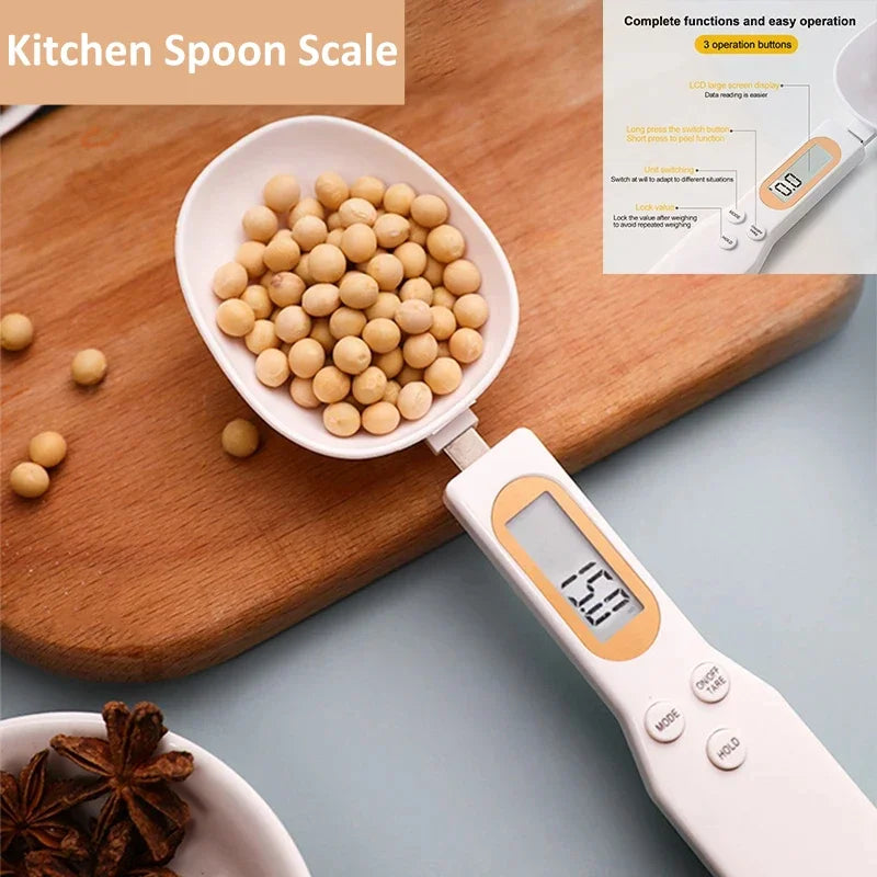 Nueva cuchara de pesaje ajustable con medición Digital LCD, báscula para café en polvo, báscula para hornear, cuchara medidora electrónica, herramientas de cocina