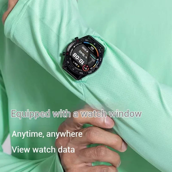 Camiseta para correr maratón para hombre, camiseta de manga larga Anti-UV de secado rápido para entrenamiento, traje de entrenamiento físico con agujero para el pulgar, puño antiestático