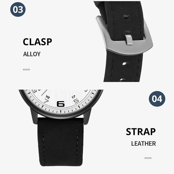 Reloj de cuarzo para hombre, cronógrafo Retro con correa de negocios, sencillo, deportivo, no mecánico