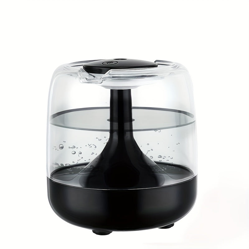 Humidificador transparente colorido de **21.98oz** con opciones de pulverización continua e intermitente, luz nocturna de siete colores, niebla fina silenciosa y fácil de rellenar con agua. Ideal para la sala de estar, el d