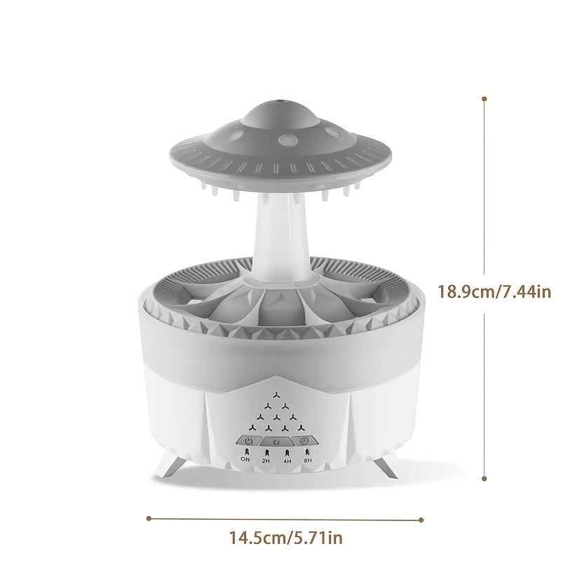 Humidificador inteligente de gran capacidad **XKCBEAUT** con simulación de gotas de agua y difusor de aroma con efecto de llama. Este atomizador de spray volcánico es ideal para el hogar, la oficina y el yoga. También es u