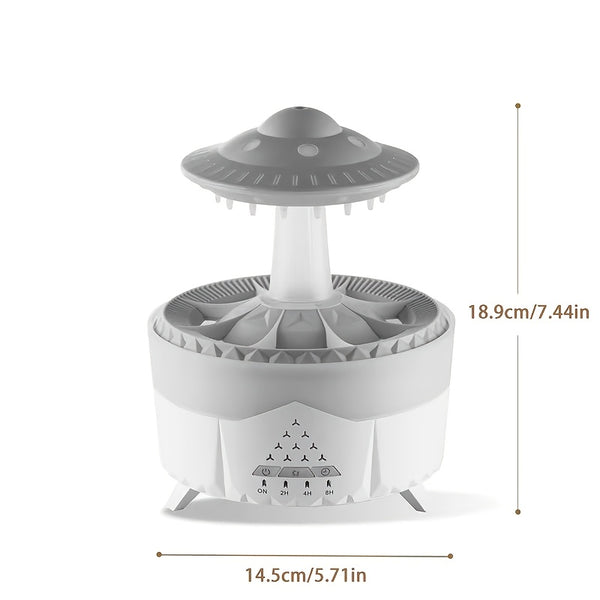 Humidificador inteligente de gran capacidad **XKCBEAUT** con simulación de gotas de agua y difusor de aroma con efecto de llama. Este atomizador de spray volcánico es ideal para el hogar, la oficina y el yoga. También es u